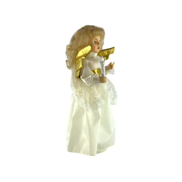 Vintage Animated Telco Angel Motionette 17" Christmas Display Figure With Candle - Picture 10 of 16